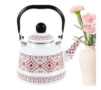 Bollitore da tè - Vaschetta per acqua smaltata da 2,5 litri, adatta per l'uso sul fornello, per cortile, giardino, prato, feste, casa, cucina, appartamento, picnic e campeggio