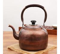 Bollitore da tè vintage in rame, 7 l, con manico antiscivolo, design martellato, teiera classica da piano cottura, perfetta per la casa e come regalo ed elegante elemento essenziale per la cucina