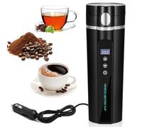 Bollitore da viaggio 24 V/12 V per auto, bollitore elettrico riscaldato per auto, temperatura di riscaldamento rapido, temperatura regolabile 75-100 W, con display LCD, per taxi, viaggi, uso domestico