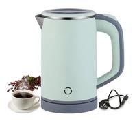 Bollitore da viaggio, 800 ml, bollitore da viaggio, bollitore portatile, mini bollitore da campeggio, silenzioso, bollitore da viaggio, in acciaio inox, bollitore da viaggio (Green)