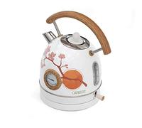 Bollitore d'acqua Caprizze Nara 2200 W in acciaio inox termometro integrato capacitá 1.8 L decorazione floreale e effetto legno