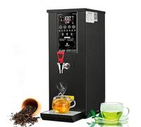Bollitore e distributore di acqua calda commerciale completamente automatico 60 l/h con rivestimento in acciaio inossidabile e display LCD, regolabile da 40 a 100 °C, per caffetterie black