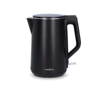 Bollitore elettrico - 1,5 l - plastica - nero - girevole a 360 gradi - elemento riscaldante nascosto - Strix Controller - Boil-dry protection