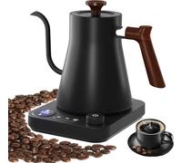 Bollitore elettrico a collo di cigno 900ML Bollitore per caffè preparato a mano Teiera intelligente Pentola di controllo della temperatura Bollitore a riscaldamento rapido 110v/220v