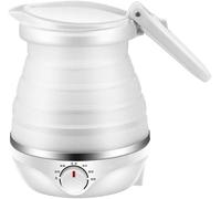 Bollitore elettrico, Bollitore elettrico for acqua in silicone da 600 ml, riscaldatore for tè caldo, bollitore pieghevole a doppia tensione for l'ebollizione dell'acqua