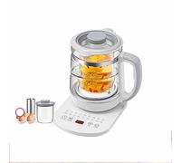 bollitore elettrico, Bollitore elettrico for uso domestico 18 Funzioni di riscaldamento Teiera elettrica Funzione conservazione del calore ad ebollizione rapida 304 Acciaio inossidabile(2,1.8 Litres)