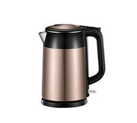 Bollitore elettrico, Bollitori a doppio strato da 1,7 l, potenza 1800 W, design silenzioso, conservazione del calore(Elegant Gold)