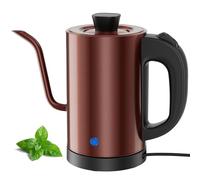 Bollitore Elettrico Collo d'Oca 0,8L, Acciaio Inox 304 BPA-Free, 600W Riscaldamento Rapido, Design Compatto Rame con One-Touch e Auto-Spegnimento, Ideale per Casa, Ufficio, Amanti Caffè/Tè