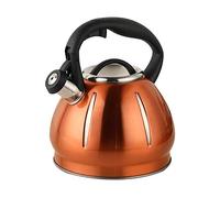 Bollitore elettrico con fischietto a forma di zucca, 3,0 l, grande capacità, materiale spesso, acciaio inossidabile 304 per uso domestico, acqua bollente in modo efficiente, fornello a induz