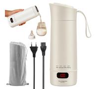 Bollitore elettrico da 400 ml, bollitore da viaggio con regolatore di temperatura, mini bollitore elettrico da viaggio, 300 W, in acciaio inox, ideale per tè, caffè e latte per bambini