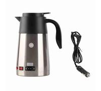 Bollitore elettrico da viaggio 1300 ML piccolo bollitore portatile in acciaio inox caldaia ad acqua con coperchio sigillato tazza di riscaldamento auto tazza riscaldata auto