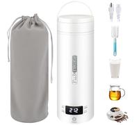 Bollitore elettrico da viaggio 500 ml, mini bollitore portatile in acciaio inox 316, piccolo con spegnimento automatico, ideale per tè, caffè e latte per bambini (bianco)