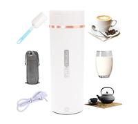 Bollitore Elettrico Da Viaggio, 500ml 3 in 1 Bollitore Elettrico Portatile Mini con Spazzole e sacchetti, Temperatura regolabile, Acciaio Inox 304, Chiusura Automatica per Tè Latte Caffè