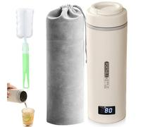 Bollitore elettrico da viaggio piccolo, 500 ml, in acciaio inox 316, per teiera a pressione, mini caldaia portatile, chiusura automatica per caffè, tè, latte per bambini, campeggio