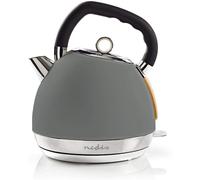 Bollitore Elettrico Design Vintage 1,8 LT Acciaio Soft Touch Grip 2200Watt Nedis
