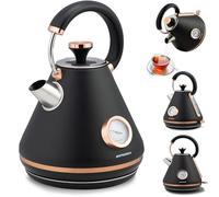 Bollitore elettrico elegante Berdsen BD-701 con termometro, 1,7L - Nero