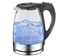Bollitore Elettrico in Vetro 1,7L 2200W Cordless con Luce LED Blu Acqua Calda