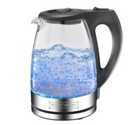 BOLLITORE ELETTRICO IN VETRO 1,7LT 2200W ACQUA CALDA CORDLESS CON LUCE LED BLU