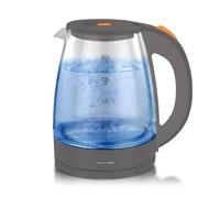 Bollitore Elettrico In Vetro Con Spegnimento Automatico, Capacità 1,7 L For Ebollizione Rapida, Senza BPA, Impugnatura Fredda Al Tatto, Spia LED.(Gray)