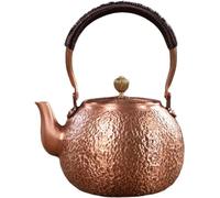 Bollitore elettrico per acqua bollente, teiera in rame puro con filtro, grande capacità per tè e caffè, design fatto a mano