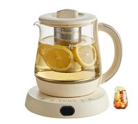 Bollitore Elettrico per Acqua Calda, bollitore Multifunzione da 600 W, Vetro da 0,8 l, Filtro in Acciaio Inossidabile 304, Pannello Touch Intelligente, Base Antiscivolo, possibilit