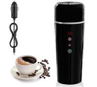 Bollitore elettrico per auto, 12 V/24 V Bollitore riscaldata da viaggio portatile, Piccolo thermos elettrico di temperatura regolabile, 420 ml Scalda acqua con 304 liner, per camion con accendisigari