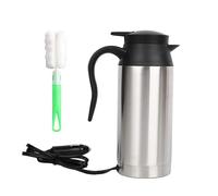 Bollitore elettrico per auto riscaldata tazza per auto guidatori turistici uomini d'affari 12 V 100 W, 750 ml