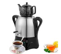 Bollitore elettrico per tè da 2000 W, Samovar elettrico per tè, Teiera in acciaio inossidabile da 3 litri, Teiera in ceramica da 1 litro, Spegnimento automatico e protezione contro l'ebollizione a