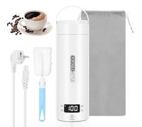 Bollitore Elettrico Piccolo da Viaggio 500 ml, Mini Bollitore Portatile in Acciaio Inox 316 a Doppia Parete, 4 Temperature Preimpostate e Riscaldamento Rapido, Ideale per Ufficio, Hotel o Campeggio