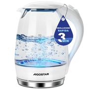 Bollitore Elettrico Vetro Bianco 1,7 Litri Bollitura Rapida Electric Kettle