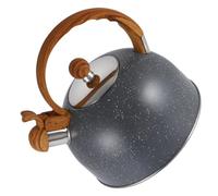 Bollitore Fischiante in Acciaio Inox 2,5l Manico Isolante | Beccuccio Diritto, Base Piana e Filtro Integrato, Adatto a Fornelli Diversi e Preparazione Domestica