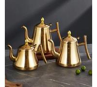 Bollitore in acciaio inossidabile rinforzato con filtro estraibile, serbatoio dell'olio e filtro, può essere utilizzato come caffettiera e teiera, adatto per hotel e ristoranti, ottimo per preparare i