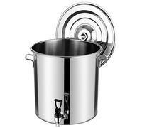 Bollitore in acciaio inox con coperchio e beccuccio, perfetto per la produzione di birra in casa, caffè, bevande fredde e molto altro ancora