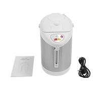 Bollitore in acciaio inox da 3 litri, con temperatura di 92 °C, fornello rapido da 750 W, in acciaio inox 304 e PP, grigio argento e bianco, ideale per la casa e l'ufficio