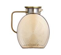 Bollitore In | Caraffa in con Coperchio 2.5L - Contenitore per Bevande con Coperchio in Acciaio Inossidabile per Calde Fredde Latte Caffè Succhi Cucina Casa Ristorante Frigorifero Bancone