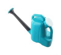 Bollitore in plastica con beccuccio esteso, grande capacità, 3 l, robusto barattolo da giardinaggio con coperchio, per fiori, verdure, erbe, uso interno ed esterno (blu)