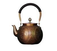 Bollitore in rame, caffettiera, bollitore in rame retrò fatto a mano, teiera martellata fatta a mano for fornello, for gli amanti del tè e del caffè 1,2L