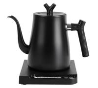 Bollitore intelligente a collo di cigno, 1,0 l, con controllo a 7 tempi, bollitore elettrico, 0,5 - 24 ore, caldo in acciaio inox, erogatore di acqua calda ultra veloce da 1000 W, nero opaco