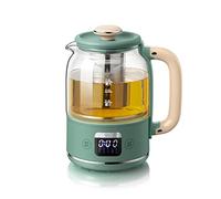 bollitore intelligente, Teiera in vetro HQuick Cooking da 0,8 litri verde retrò Bollitore portatile con controllo multi-temperatura 600W Appuntamento intelligente for 9 ore