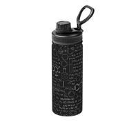 Bollitore isolato sportivo con stampa astratta di scienza chimica per ciclismo, palestra, basket, all'aperto, adatto come regalo