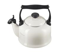 Le Creuset Tradition Bollitore, Capacità 2.1 L , 2.2 Qt, Acciaio Smaltato,Manico in Fenolo, Meringue, 40102027160000