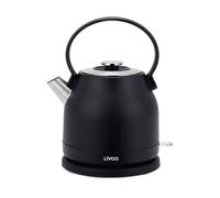 Livoo - Bollitore retrò 1.5L DOD202C - 1850-2200W, acciaio inossidabile, rotazione 360°, resistenza nascosta