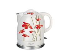MR-066-RED FLOWERS bollitore elettrico 1,5 L 1200 W Rosso, Bianco