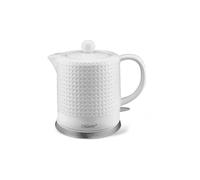 Maestro Bollitore Elettrico in Ceramica 1,2 l 1200 W Bianco con Base Girevole a 360° Spegnimento Automatico Protezione da Surriscaldamento Elemento Riscaldante Nascosto in Acciaio Inox