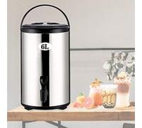 Bollitore per Acqua Calda, Dispenser Isolato in Acciaio Inossidabile con Rubinetto per Caffè, Tè, Zuppa - Uso Professionale e Domestico, Multicasciata da 6L a 20L