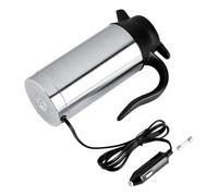 Bollitore per auto elettrica in acciaio inossidabile 12V 750ml Tazza di riscaldamento Tazza da caffè Bottiglia d'acqua da viaggio per conducenti Viaggiatori d'affari Acqua calda