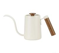 Bollitore per caffè in acciaio inox 304, beccuccio lungo, flusso d'acqua di precisione, manico in legno naturale, impugnatura ergonomica, compatibile con termometro, per preparare manualmente la