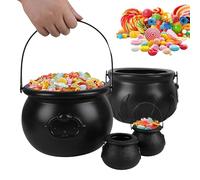 Bollitore Per Calderone Candy Witch - Pentola Per Calderone Candy Strega Di Halloween | Pentola Per Snack Di Halloween, Secchiello Per Caramelle Di Halloween Di Ampia Capacità Con Manico, Ciotola Per