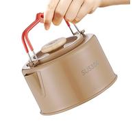 Bollitore Per Campeggio | 1100 Ml Caffettiera Portatile In Acciaio Inossidabile - Bollitore per Acqua da Campeggio con Manico Antiscottatura | Per Caffè, Fuoco Aperto, Falò, Viaggio Outdoor, E Zaino I