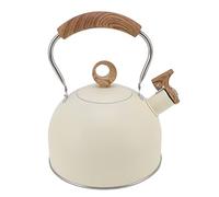 Bollitore per il tè con Fischio, Bollitori Tradizionali Macchine per il tè Bollitori per il tè Sul Piano Cottura Riscaldare il Bollitore Dell'acqua Veloce Teiera per Piano Cottura (Beige)